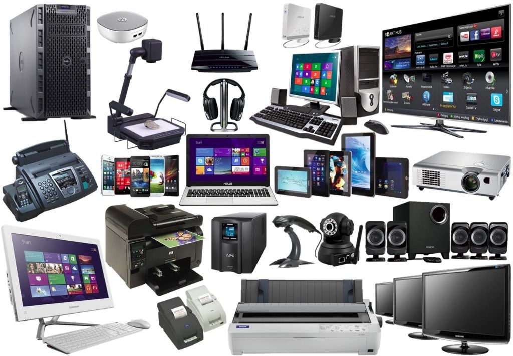 Office computers, printers, networking equipment and accessories